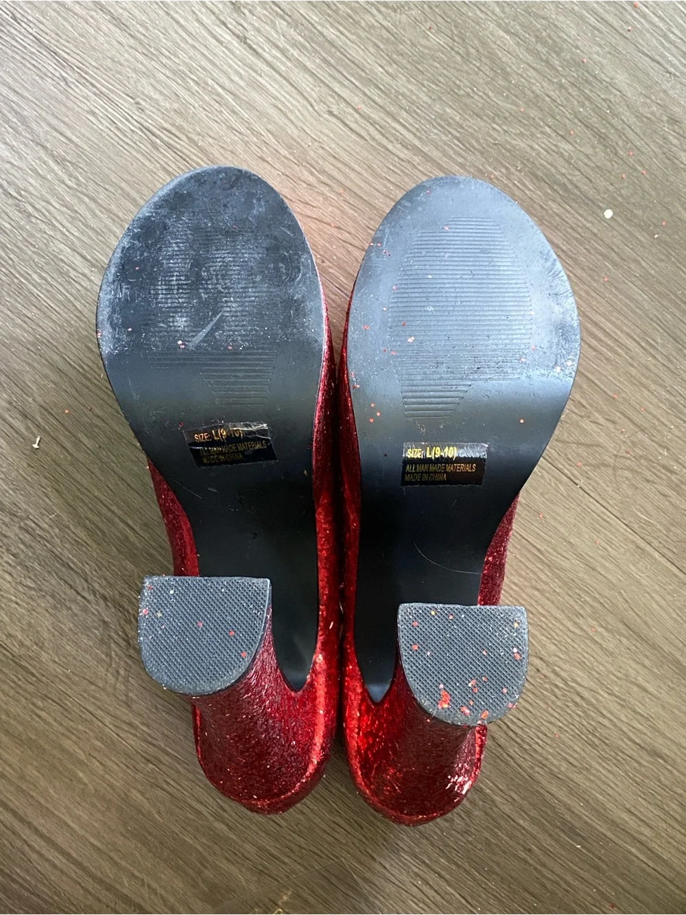 Red Glitter Mary Jane Platform Heels - Women's Fashion Pump - Dorothy Costume